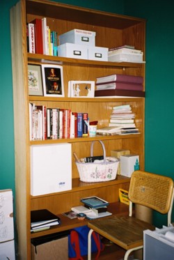 organized bookcase