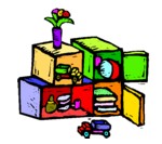 colorful crates for storing toys